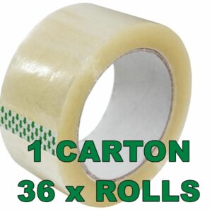 Packing Tape - Clear, 75m x 48mm - Carton of 36