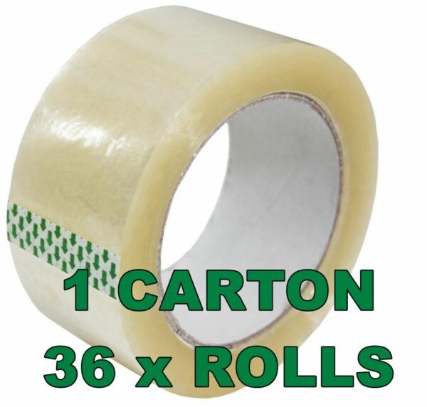 Packing Tape - Clear, 75m x 48mm - Carton of 36